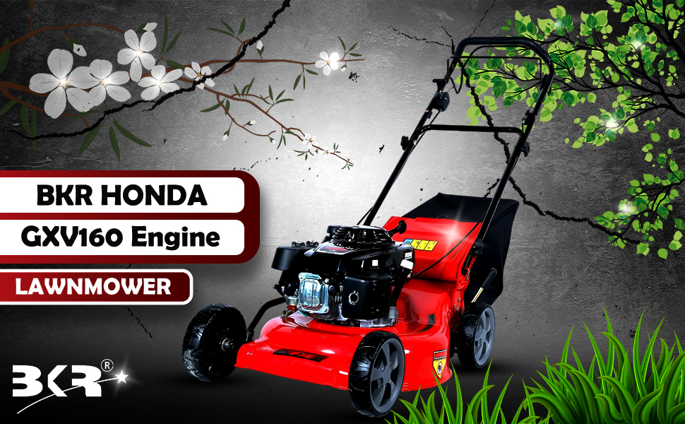 BKR® Heavy Duty Self-Propelled Lawn Mower 18" with GXV160 5 HP 4-Stroke Engine - 7 Adjustable Heights & 60L Grass Collector- LG0725 detail 1