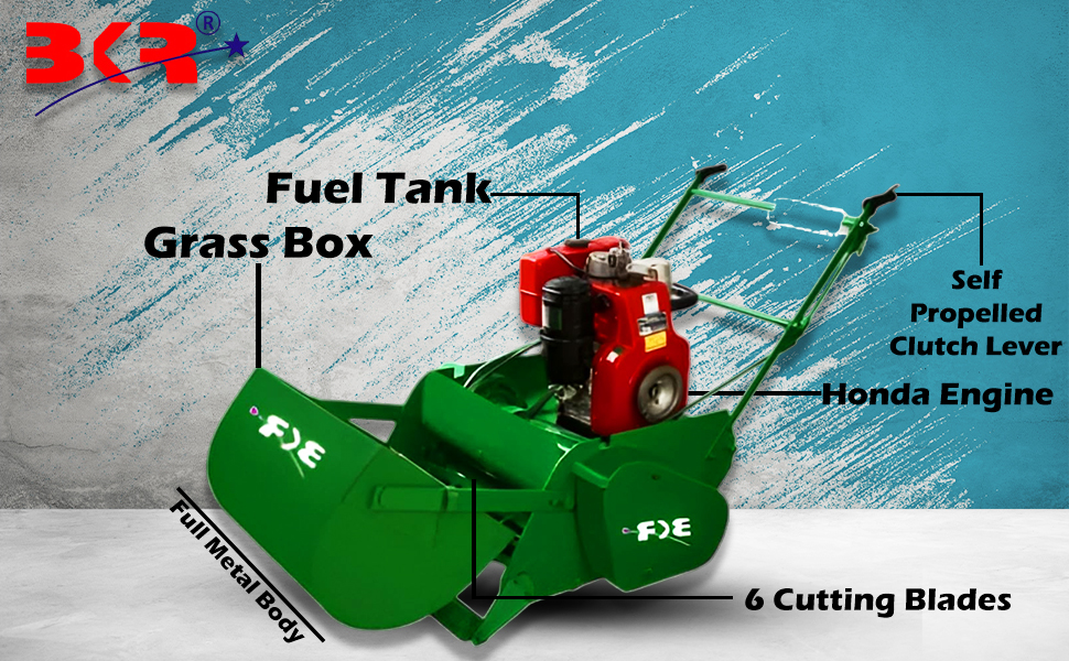 BKR® Self-propelled Petrol Lawnmower Heavy Duty 20" with Honda GX 160 Powered Engine 5 HP CG Motor (4 Stroke) 5-35 mm cutting height | Work on all Grass- LG0877 detail 3