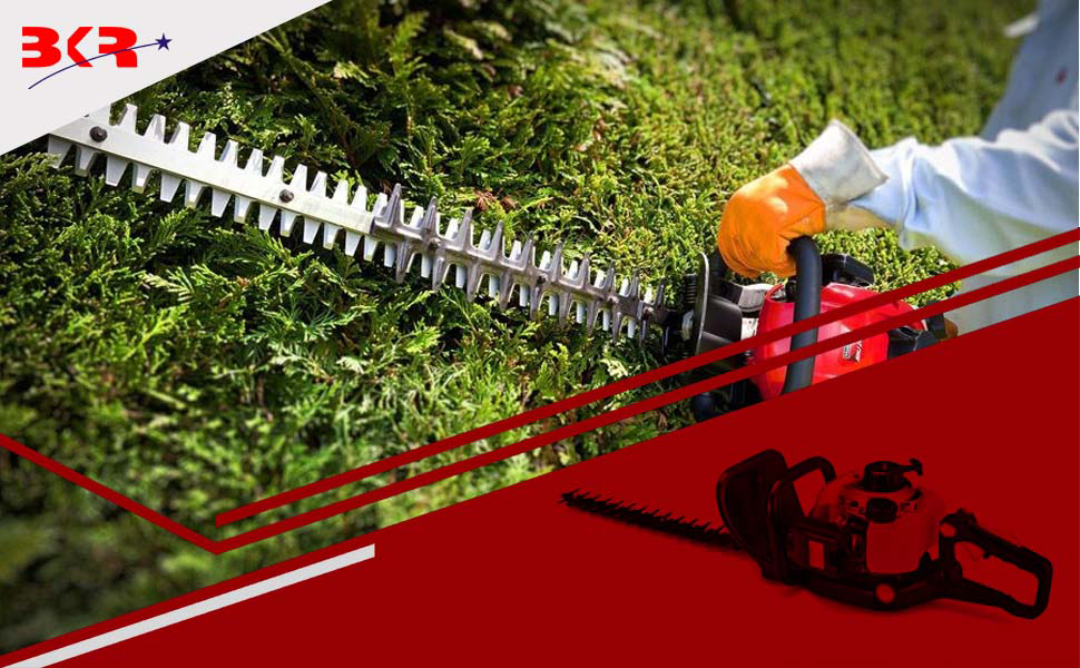 BKR® Petrol Hedge Trimmer HT260B with 26.3cc Power, 2 Stroke Engine | 24inch Cutting Lenght | Dual Action Blade Cut The Grasses Nicely, 3 Stages twistable Handle with 6 Months Manufacture Warranty- LG0550 detail 1