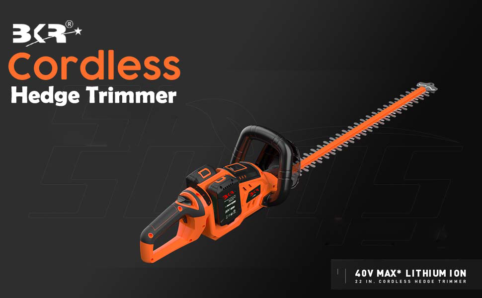 BKR Cordless Hedge Trimmer, 40V Electric Hedge Trimmers with 22-Inch Dual Action Blades, 3/4" Cutting Capacity, 2.0Ah Battery- LG1072 detail 1