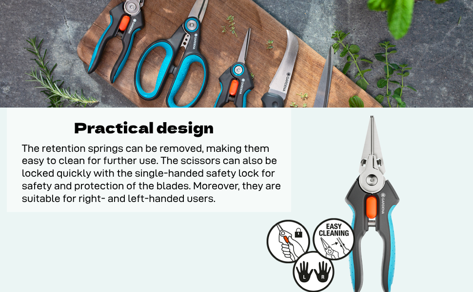 GARDENA 12213-20 GripCut Harvesting Scissors - Stainless Steel Scissors with Gripping Function-LG1000 detail 11