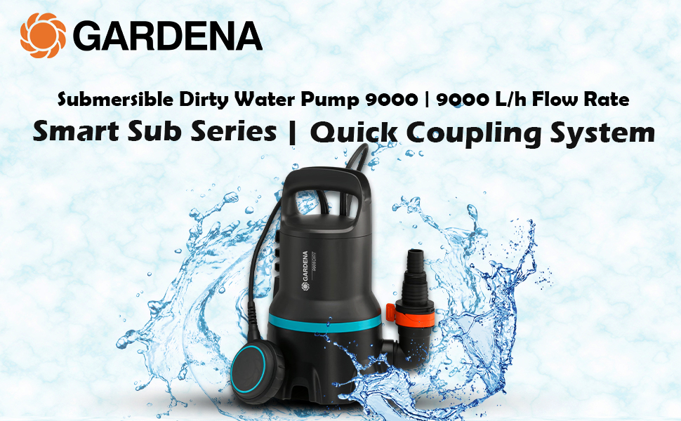 Gardena 9040-20 Submersible Dirty Water Pump 9000 | 9000 L/h Flow Rate | Floating Switch & Automatic Function | Handles Dirt Particles Up to 25 mm | Quick Coupling System – LG1086 detail 1