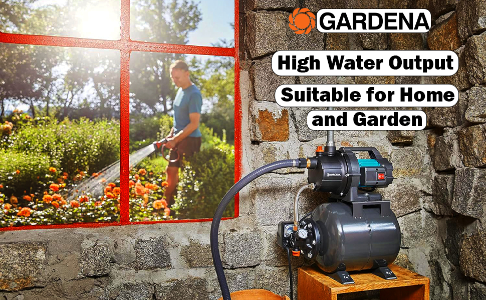 GARDENA (9023-20) Pressure Tank Unit 3700/4 - 800W Water Pump, 3700 L/h, Submersible | Efficient Water Supply Solution for Home & Garden | LG1088 detail 3