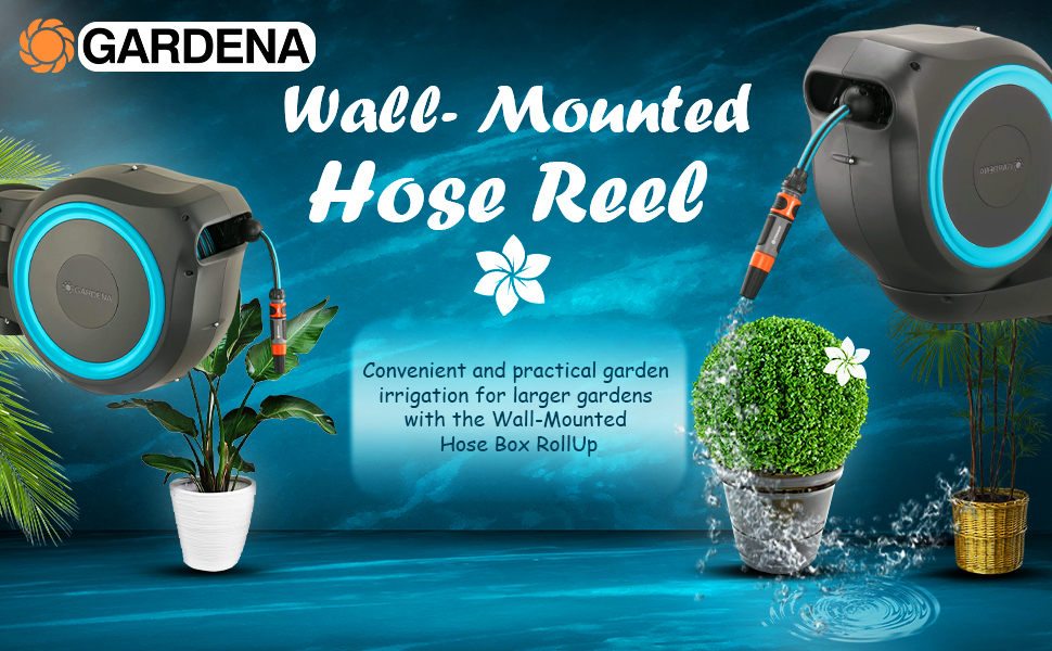 GARDENA 18620-20 Wall-Mounted Hose Box RollUp M/L, 25 meter LG0850 detail 1