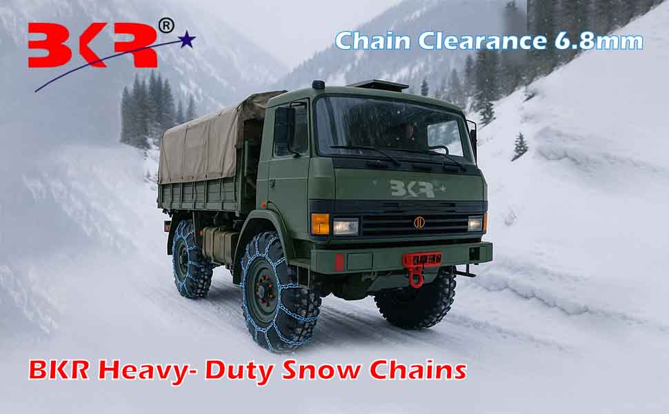 BKR® Heavy-Duty 6.8mm Snow Tire Chains for Trucks and also suitable for 285/65R18 | 23.2kg Size 285/65R18 1200-20 CA0157 detail 1