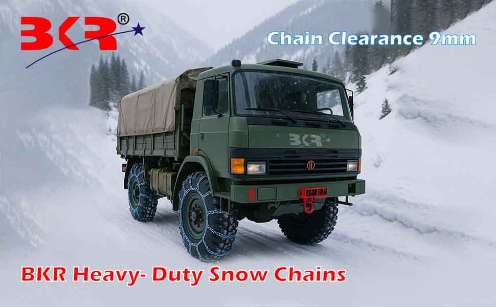BKR® Heavy-Duty 19mm Snow Tire Chains for Trucks 39.6kg Size 335/90R20 CA0156 detail 1