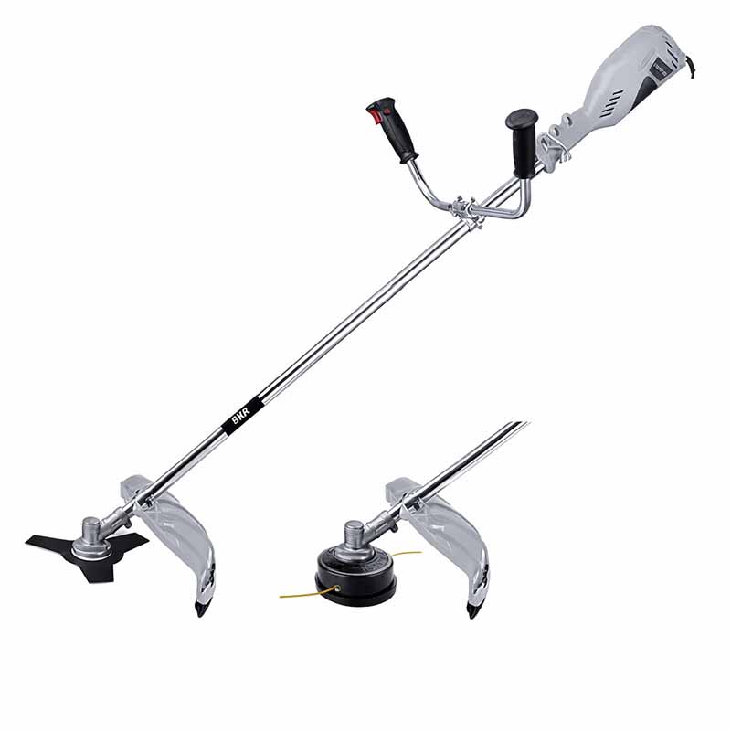 BKR® BC-1400 1400W Electric Brush Cutter with Bike Handle, 380mm Cutting Width, Heavy-Duty Copper Winding Motor, 1ft Wire Length, 6-Month Manufacturer Warranty LG0573